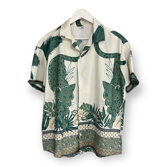 Camisa Jungle Verde Regular Fit Lino